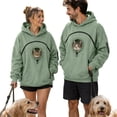 thumbnail image 7 of Womens Pet Carrier Sweater Cat Dog Pouch Hoodies Animal Holder Long Sleeve Hood Sweatshirt | Lightweight Shirt, for Pet Lovers Home Park Walking Short Trips, 7 of 7