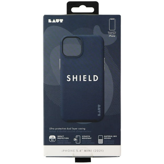 LAUT Shield Series Dual Layer Case for iPhone 13 mini - Indigo Blue