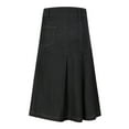 thumbnail image 2 of Girls Casual Denim Skirt Midi Pleated Buttons A-Line Over-Knee with Pocket 3-12Years, 2 of 5