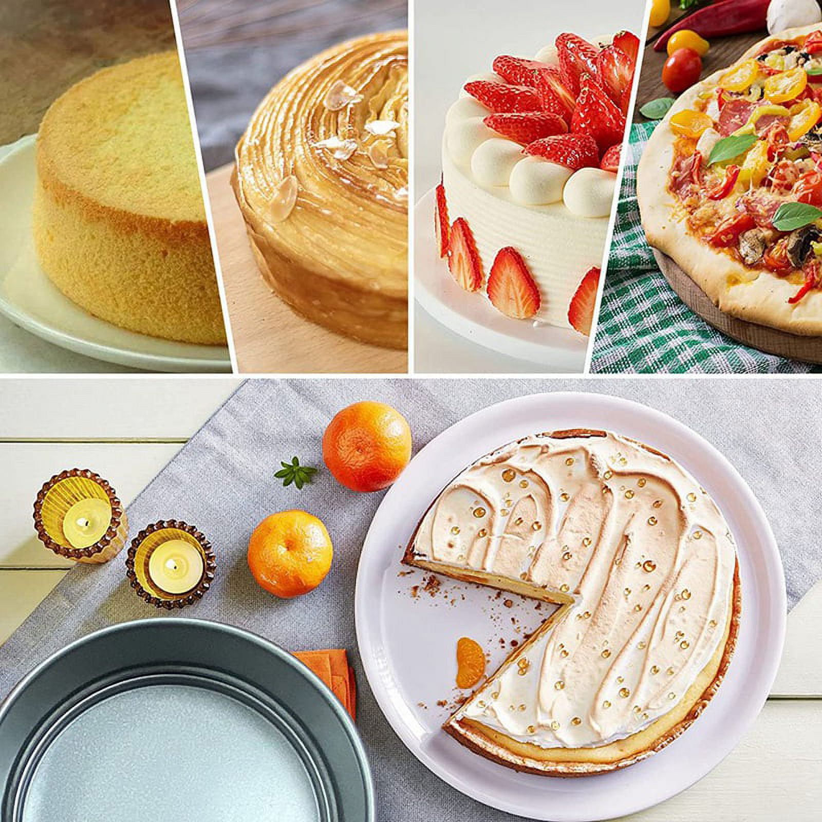 Cake Pan Set - Pack Of 5 Nonstick Round Baking Pans with Removable Bottom, for Mini Cheesecakes