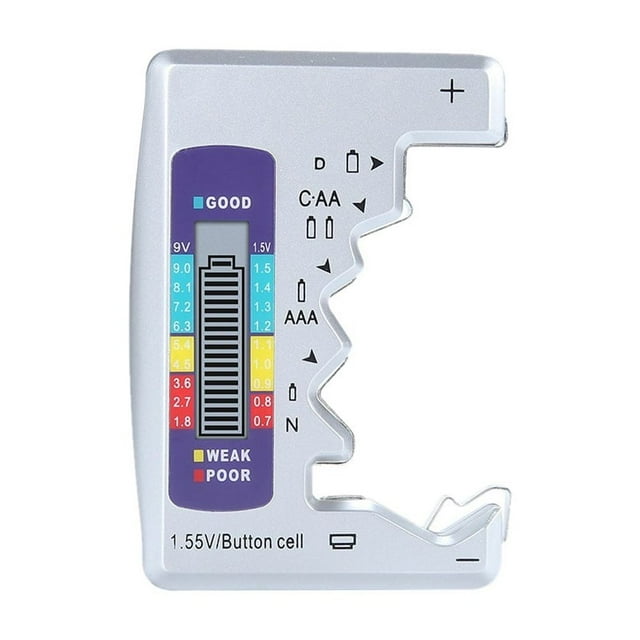 Digital Battery Tester Battery LCD Display Capacitance ABS Portable Diagnostic Universal Tool Check AAA AA 9V/1.5V Button Tester ,Accurate Testing