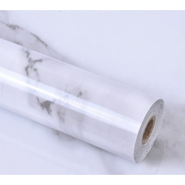 Vinil Adhesivo HappyWare Para Muebles O Muros Tipo Mármol Blanco Anti Aceite 300 x 40 cm