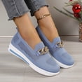 thumbnail image 6 of YOUYEDIAN Womens Orthopedic Shoes Arch Support Slip on Non Slip Tennis Shoes Wide Width Knitted Mesh Stretch Walking Shoes Soft 2026 New Orthopedic Shoes (Blue), 6 of 7