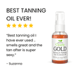 thumbnail image 7 of Isabella's Clearly GOLD, Natural Indoor and Outdoor Tanning Oil with Bronzer | Moisturizing Sun Tan Accelerator for a Healthy Bronze Glow with Carrot Seed Oil | Made in USA, 7 of 7