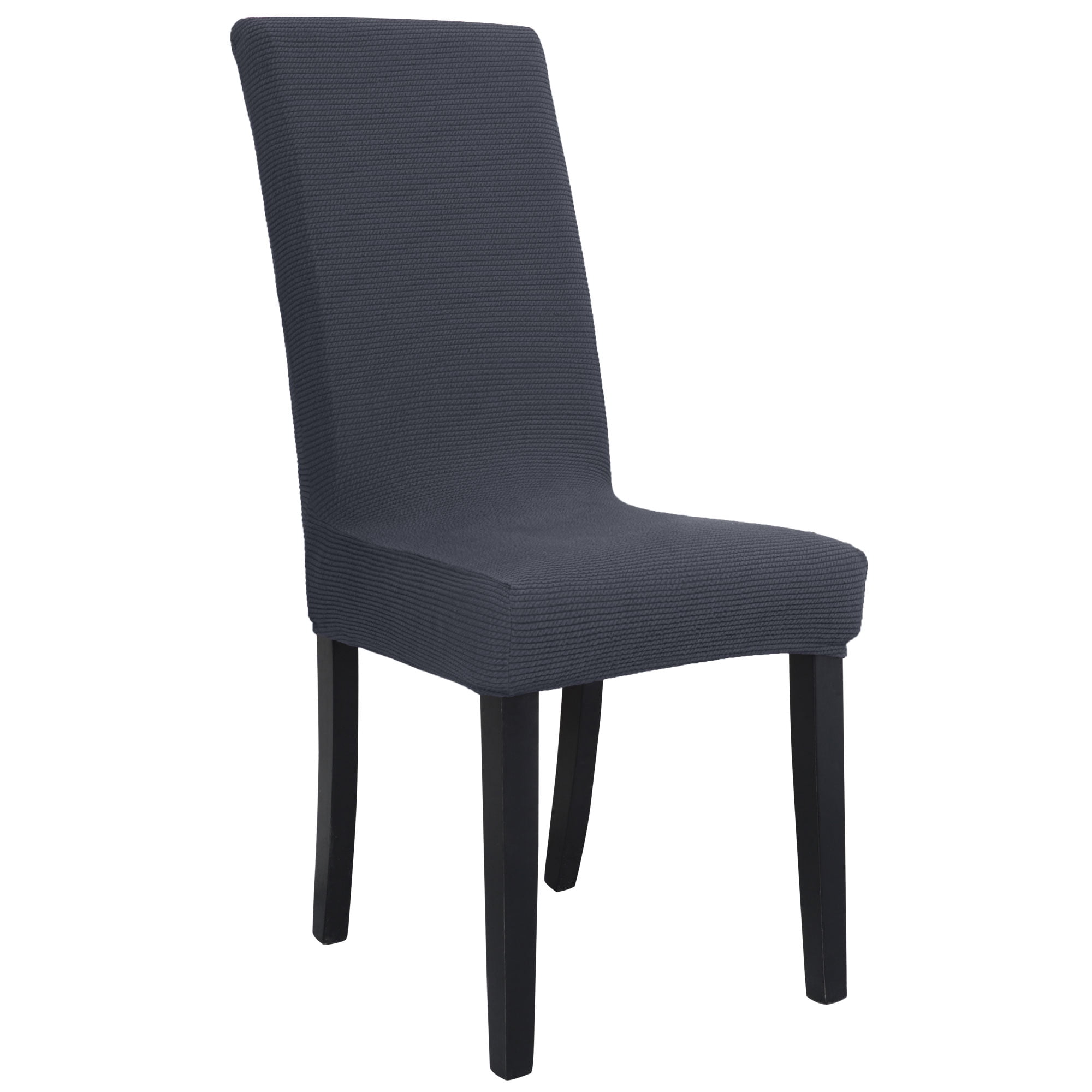 Unique Bargains Stretch Knitted Dining Room Chair Cover Navy Blue L