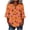 A17 Orange, variant on JOANKDMI Women Jack-o-Lantern and Ghost Shirt Striped V Neck Button Up Tunic With Spiderweb Details for Halloween Group Dress Up Casual Festive Holiday Matching Outfits