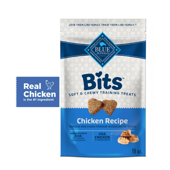 Blue Buffalo Bits Chicken Recipe Soft and Chewy Training Dog Treats, 19 oz.