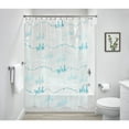 thumbnail image 5 of iDesign Kids Waterproof PEVA Shower Curtain, Splish Splash, White and Blue, 5 of 6