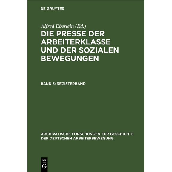 Archivalische Forschungen Zur Geschichte Registerband, Book 6, (Hardcover)
