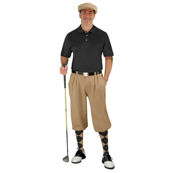 Golf Knickers Start-in-Style Traditional (Plus Fours) Outfit for Men - Khaki - 22"