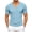 Blue, variant on yillto Mens V Neck Shirts Cotton Short Sleeve Breathable Big and Tall Tops Summer Loose Plain Tee