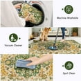 thumbnail image 6 of Wonnitar 2'x3' Bohemian Floral Medallion Area Rug,Oriental Distressed Small Bath Rug Country Vintage Doormat Faux Wool Non-Slip Washable Low-Pile Carpet for Bathroom Kitchen Laundry Room Decor, 6 of 6