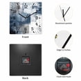 thumbnail image 2 of Blue Wooden Wall Clock Silent Non Ticking, Retro Oil Painted Modern Abstract Art Square Wall Clocks Battery Operated, Decor Clock for Home Office, Living Room, Kitchen, 12 Inch, 2 of 9