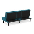 thumbnail image 5 of Serta Princeton Modern Futon with Pull Down Drink Tray, Teal Fabric, 5 of 7