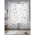 thumbnail image 5 of Sheer Curtains 96 Inches Long, Colorful Polka Dot Light Filtering Window Curtains for Living Room/Bedroom, Rainbow Point Vibrant Rod Pocket Voile Sheer Curtain Drapes, 52"W x 96"L, 2 Panels, 5 of 8