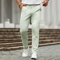 thumbnail image 5 of Yusimy Men's Straight Leg Pants Solid Color Casual Golf Design Button Closure Waist Pocket Business Style, 5 of 6