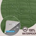 thumbnail image 5 of Sanmadrola 4-Piece Waterproof Futon Couch Covers Sofa Bed Cover Anti-Slip Furniture Protector with Removable Armrests Covers and Cup Holders Cover, Quilted Convertible Folding Slipcover, Green, 5 of 10