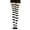 Black + White, variant on Eosunjian Sweet Women Stripe Thigh High Over The Knee Stockings Stretch Long Cosplay Socks
