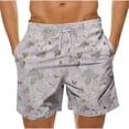 thumbnail image 1 of Pantalones Cortos Casuales de Baño con Impresión de Hojas Hawaianas para Hombres 100% Poliéster, Pantalones de Playa de Secado Rápido, Upf 50 + con Forro de Malla para Nadar, 1 of 5