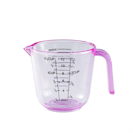 

YUNx Clear Scale Measuring Cup with Handle Plastic Graduated Measuring Mugs for Kitchen