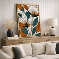 thumbnail image 4 of Framed Canvas Print Abstract Floral Wall Art Boho Botanical Decorative for Living Room Bedroom - 24"x36" NATURAL, 4 of 8