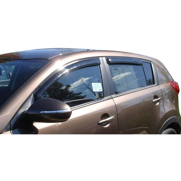Auto Ventshade (AVS) by RealTruck Outside Mount Ventvisor / Window Deflectors Front & Rear Set 4 Pc. Set Compatible with 2011-2016 Kia Sportage