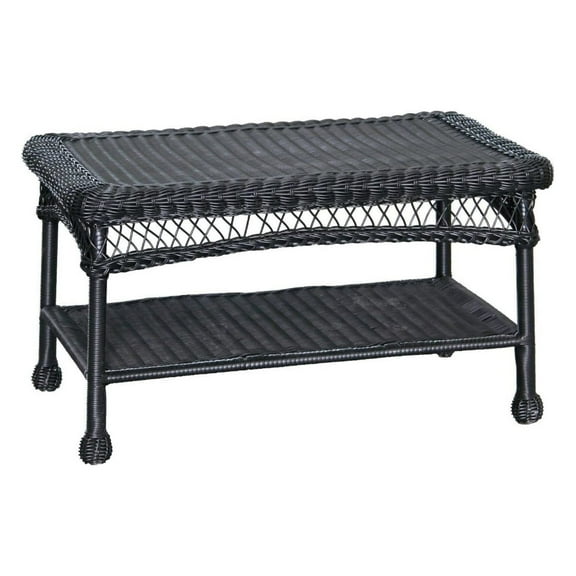 Black Wicker Patio Furniture Coffee Table