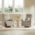 thumbnail image 5 of Spruce & Spring 270° Swivel Power Recliner with Nightlight for Nursery and Living Room, Khaki, 5 of 14