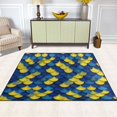 thumbnail image 5 of Ryvnso Scale Blue and Yellow Area Rug Floor Mats Non-Slip Home Carpet 63 x 48 inch, 5 of 7