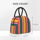 thumbnail image 2 of Fotbe Vertical Stripes Bolsa de Almuerzo con Estampado, Lonchera Aislada, Contenedor de Comida Reutilizable Tipo Cooler a Prueba de Fugas, 2 of 6