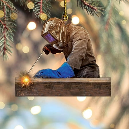 

TALKVE Simple lightweight and wear resistant 2022 Acrylic Double-sided Pendant Christmas Ornaments Christmas Ornaments 2022 Personalized Welder Ornaments