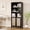 Walnut + Engineered Wood, variant on ENTU Tall 5 Tier Bookcase Rattan Door Engineered Wood Storage Shelf Black