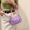 thumbnail image 4 of Bolso de hombro de cadena de nailon sólido para mujer a la moda (púrpura) Tmvgtek Para estrenar, 4 of 9