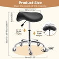 thumbnail image 2 of Taburete con ruedas BEWISHOME BMD02B ergonómico negro, 2 of 9