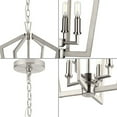 thumbnail image 4 of Progress Lighting Galloway 4-Light Foyer Pendant, Brushed Nickel, Open Frame, Grey Washed Oak, Candelabra Bulbs, 4 of 8