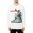 thumbnail image 1 of Camiseta gráfica Black Scale The Der Kopf LS para hombre, blanca, grande, 1 of 1
