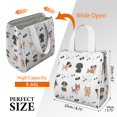 thumbnail image 3 of Cute Dogs Insulated Lunch Bag for Women & Adults,Large Portable Soft Cooler Lunch Bag,Thermal Food Storage Tote with Pearl Cotton,8.66L,8.75x5.75x9.5 Inch, 3 of 6