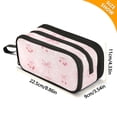thumbnail image 3 of Cherries with Pink Bows Elegant Pencil Case Stationary Holder Pen Bag Pencil Pouch Tool Organizer 3 Compartments, 3 of 8