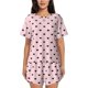 thumbnail image 1 of Balery Cute Cat Conjunto de Pijama para Mujer con Estampado, Dos Piezas de Manga Corta y Shorts, Ropa de Dormir Suave con Cuello Redondo y Bolsillos-3X-Large, 1 of 6