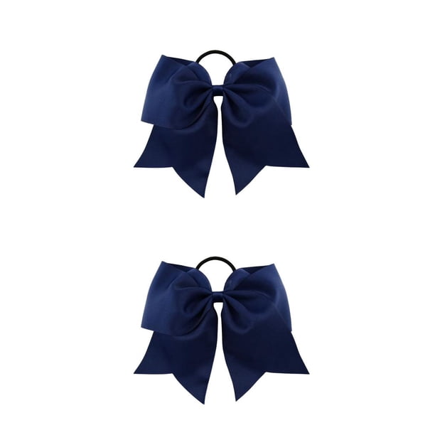 Qarigey Lazo grande para el pelo con lazo, coleta elástica, soporte elástico, Bobbles, Scrunchies para mujeres y niñas, accesorios, Armada 2Conjunto