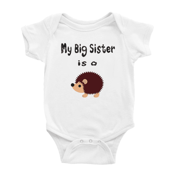 My Big Sister Is A Hedgehog Cute Baby Clothing Bodysuits Boy Girl