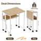 thumbnail image 3 of QinaQin Escritorio plegable de 80 cm con ruedas, mesa compacta para computadora con estructura metálica y repisa, ideal para espacios pequeños, 3 of 8