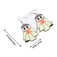 thumbnail image 4 of 3pairs Halloween Earrings Lightweight Dangle Acrylic Earring Cute Boo Ghost Pattern Earrings for Halloween Party Jewelry Gifts, 4 of 5