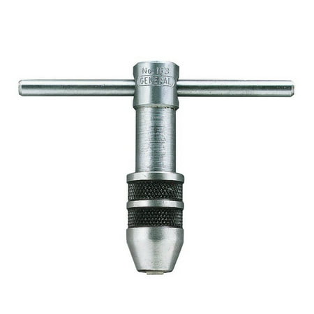 General Tools 163 Plain Rigid Tap Wrench, For Use With NO 0 - 8 Tap, T-Shaped Handle, Hardened Steel