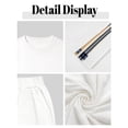 thumbnail image 6 of OYYN Women White 2 Piece Tracksuit Long Sleeve Pullover Jogger Pants Casual Activewear Set, 6 of 7