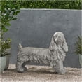 thumbnail image 5 of JERFIT Cocker Spaniel Garden Bench Statue, Cast Stone Dog Bench for Patio, Weather-Resistant Outdoor Decorative Seating, Gray, 5 of 10
