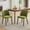 Green, variant on Linen Dining Chairs Set of 2 Upholstered Fabric Dining Chair with Wood Legs, Wing Backrest, Wooden Kitchen Chairs with Thick Cushions, Leveling Feet for Dining Room, Living Room, Blue