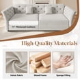 thumbnail image 5 of FFH Sofa Bed Queen Pull Out, 74.4" Convertible Sleeper Sofa with Flower Tufted Design, Velvet Couch for Living Room, Gray, 5 of 14