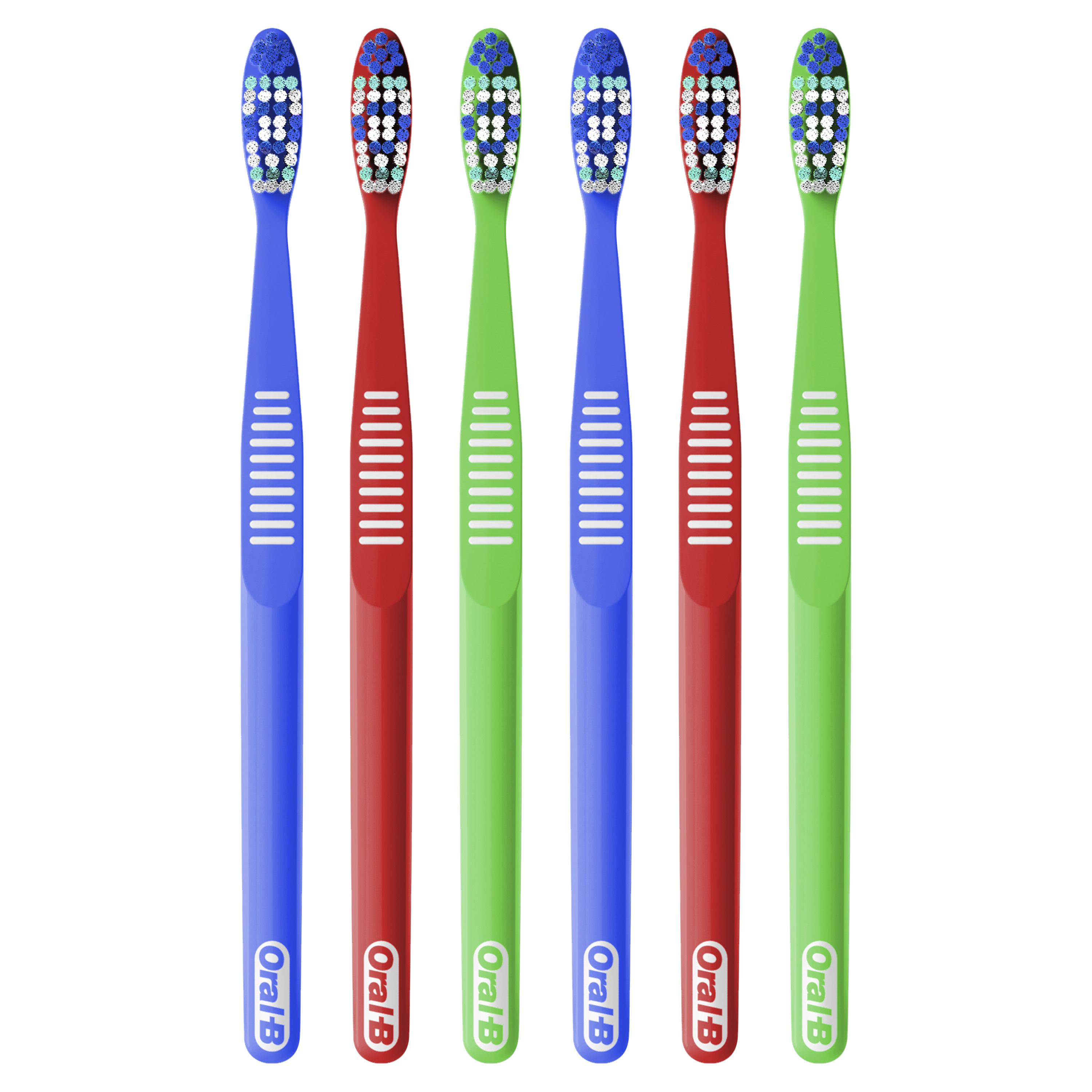 Oral-B Healthy Clean Manual Toothbrush, Medium, Various Colors, 6 Ct - image 2 of 7