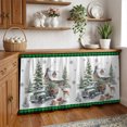 thumbnail image 2 of Christmas Cabinet Curtains 28"x51" Sink Skirt for Bathroom Kitchen, Farmhouse Truck Trees Elk Gifts Winter Plaid Green Self Stick Adhesive Under Desk Covers Tall Laundry Cabinet Storage Organizer, 2 of 8